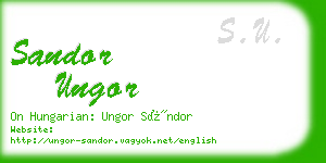 sandor ungor business card